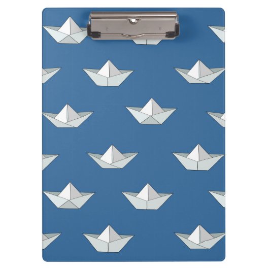 Origami bots op het waterpatroon klembord (Voorkant)