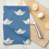 Origami bots op het waterpatroon theedoek (Quarter Fold)