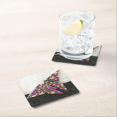 Origami Butterfly over Floral Paper Kartonnen Onderzetters (Insitu)