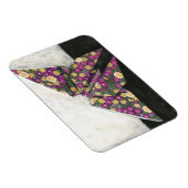 Origami Butterfly over Floral Paper Magneet (Rechterzijde)