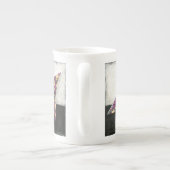 Origami Butterfly over Floral Paper Porselein Kop (Achterkant)