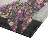 Origami Butterfly over Floral Paper Snijplank (Hoek)