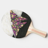 Origami Butterfly over Floral Paper Tafeltennisbatje (Zijkant)