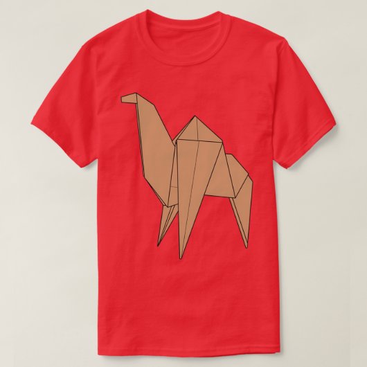 Origami Camel Light Brown T-shirt (Design voorkant)