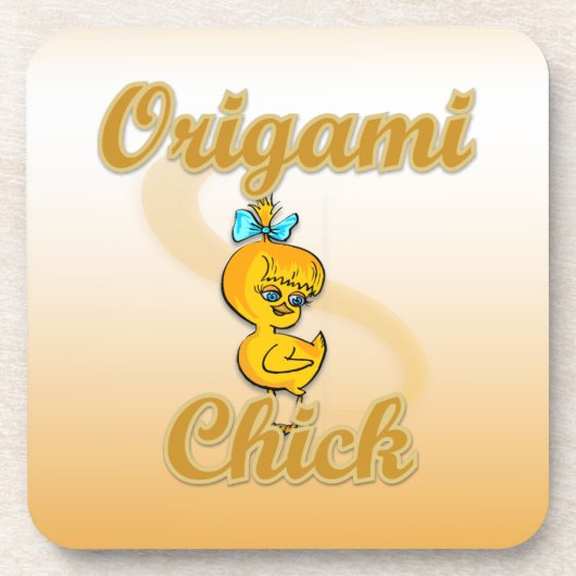 Origami Chick Bier Onderzetter (Voorkant)