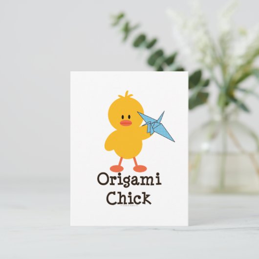 Origami Chick-Briefkaart Briefkaart (Staand voorkant)