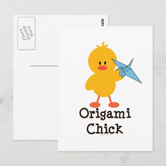 Origami Chick-Briefkaart Briefkaart (Voorkant / Achterkant)