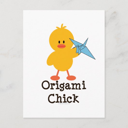 Origami Chick-Briefkaart Briefkaart (Voorkant)