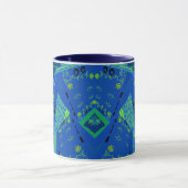 Origami Chintz (L) Blauw Groen Mok (Midden)