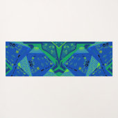 Origami Chintz (L) Blauw Groen Yogamat (Achterkant (horizontaal))