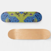 Origami Chintz (L) Blauw Indigo Olive Zwart Persoonlijk Skateboard (Horizontaal)