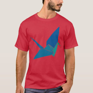 Origami Crane Blue 4 T-shirt