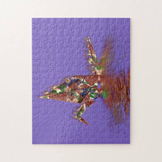 Origami Crane Briefkaart Legpuzzel (Verticaal)