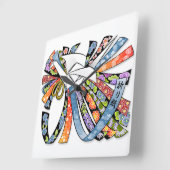 Origami Crane Japanese Paper Good Luck Noshi Vierkante Klok (Hoek)