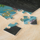 Origami Crane met Floral Design Legpuzzel (Zijkant)