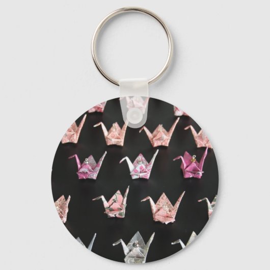 Origami Crane Ornamenten Sleutelhanger (Voorkant)