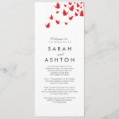 Origami Cranes Wedding Programme Programmakaart (Voorkant)