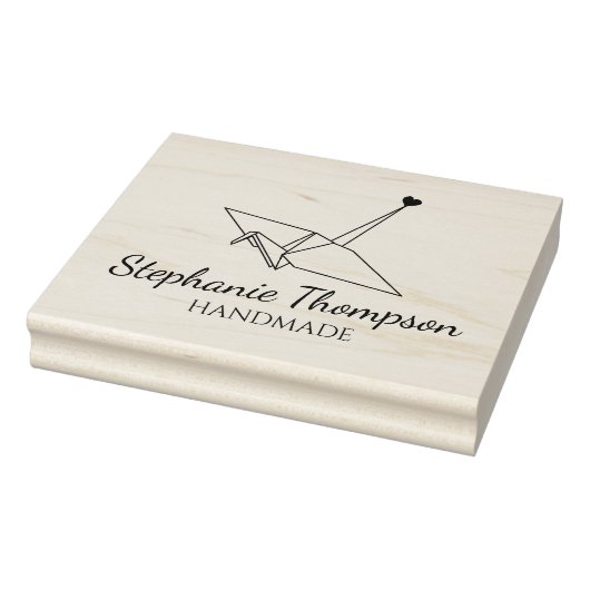 Origami Custom Handmade Large Rubberstempel (Stempel)