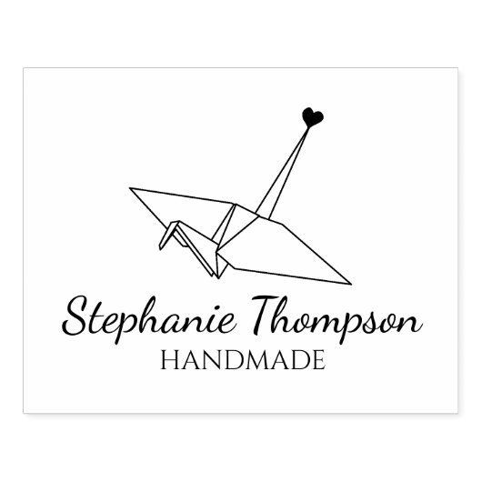 Origami Custom Handmade Large Rubberstempel (Afrduk)