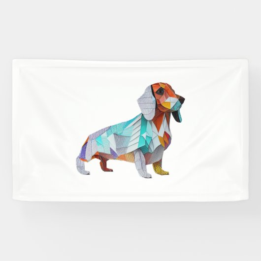 Origami Dachshund Spandoek (Horizontaal)