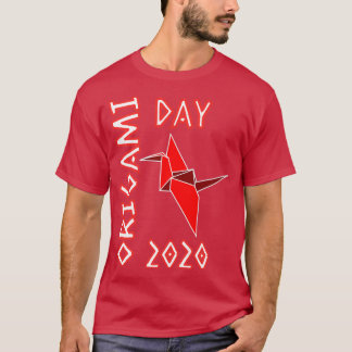 Origami Day 2020 Red Crane T-shirt