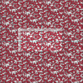 origami dier ditsy rood stof (Delen)
