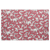 origami dier ditsy rood stof (Fat Quarter)