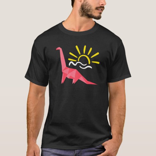 Origami Dinosaur Origami Master Paper Map T-shirt (Voorkant)