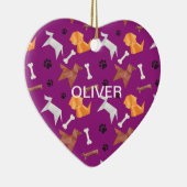 Origami Dogs 1 Foto Memorial Keramisch Ornament (Rechts)