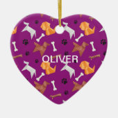 Origami Dogs 1 Foto Memorial Keramisch Ornament (Voorkant)