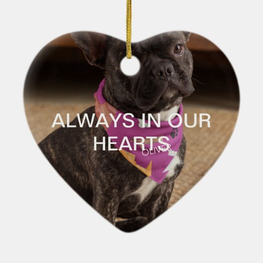 Origami Dogs 1 Foto Memorial Keramisch Ornament (Achterkant)