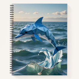 Origami dolfijn terug naar school notitieboek