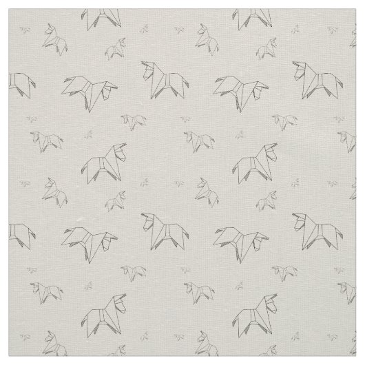 Origami Donkey op Linen kleur Stof (Swatch)