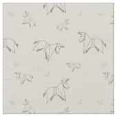 Origami Donkey op Linen kleur Stof (Close Up)