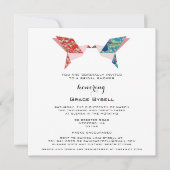 Origami Doves | Bridal Shower-uitnodiging Kaart (Voorkant)