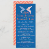 Origami Doves Katholieke Trouwprogramma Programmakaart (Voorkant / Achterkant)