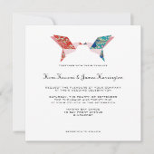 Origami Doves | Uitnodiging tot weddenschappen (Voorkant)