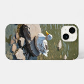 Origami duck iPhone hoesje (Achterkant horizontaal)