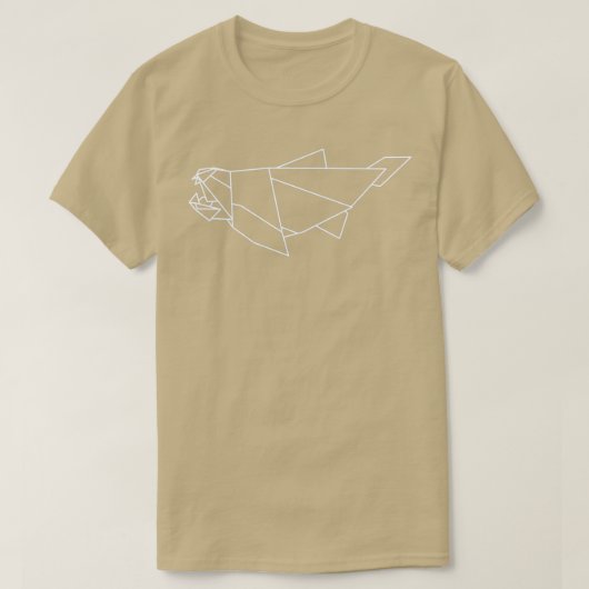 Origami Dunkleosteus White T-shirt (Design voorkant)