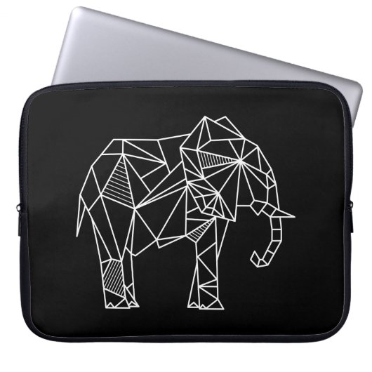 Origami Elephant Laptop Hoesje Sleeve (Voorkant)