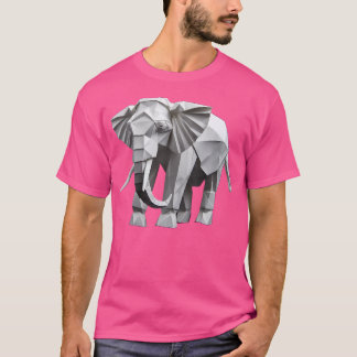 Origami Elephant Schattige Japans T-shirt Ontwerpp