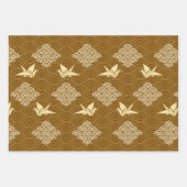 Origami en Seigaiha Patroon Inpakpapier Vel (Voorkant 3)