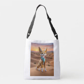 Origami Fennec fox canvas tas (Achterkant)