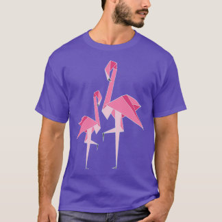 Origami Flamingo 4 T-shirt