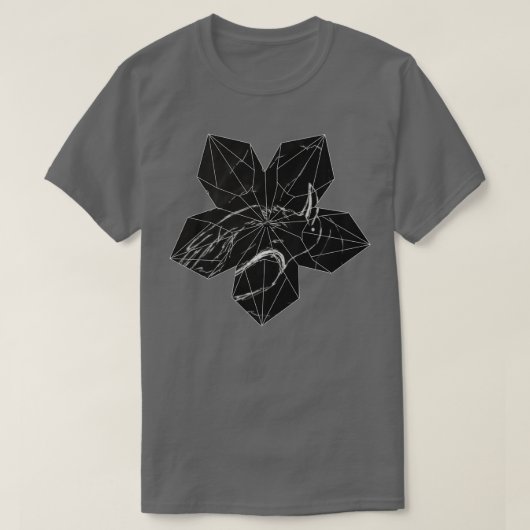 Origami flower black raven design t-shirt (Design voorkant)