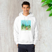 Origami Forest Scene met Fox Mountains en Vogels Hoodie