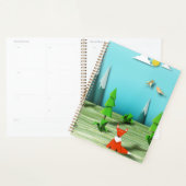 Origami Forest Scene met Fox Mountains en Vogels Planner (Display)