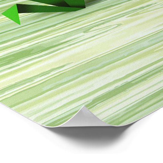 Origami Forest Scene met Fox Mountains en Vogels Poster (Hoek)