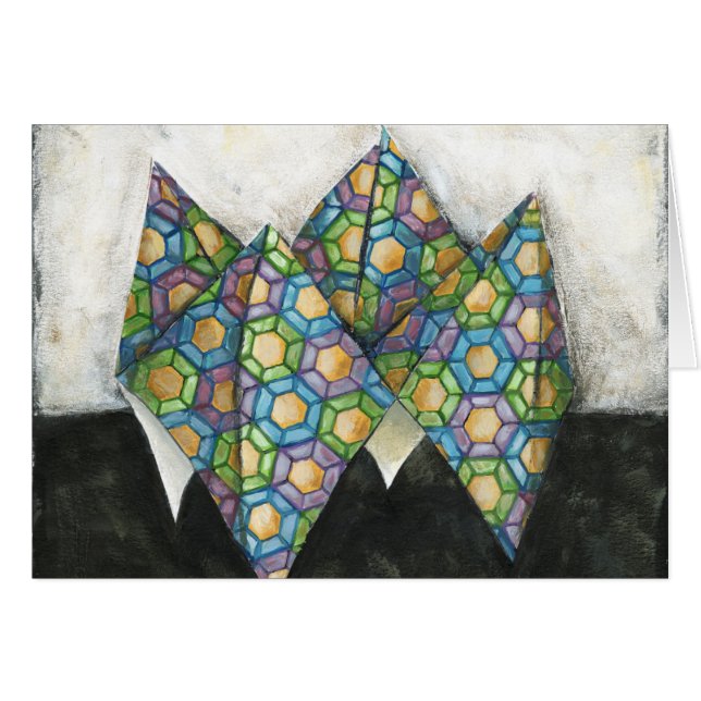 Origami Fortune Teller op Geometrisch papier (Voorkant Horizontaal)