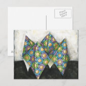 Origami Fortune Teller op Geometrisch papier Briefkaart (Voorkant / Achterkant)